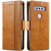 Generico DayQiQiPu Cover per TCL 10 SE (6,52 Pollici) Custodia in pelle PU con Patchwork Guscio Protettiva Anti-Skimming Custodia Portafoglio Flip Caso Business, Cachi