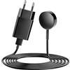 Truhuova Caricatore per Samsung Galaxy Watch 8/7/Ultra, cavo di ricarica magnetico da 1 m con alimentatore di rete 5 V/2 A, spina e cavo, set di ricarica compatibile con Galaxy Watch 6/5 Pro/4/3/FE/Active 2