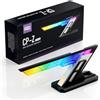 CyberPrism Supporto GPU ARGB Anti-Sag, Supporto Scheda Video 75-125 mm | Colonna in alluminio, base magnetica, sync 5V 3 pin, per GPU triple-slot e serie RTX 30/40/50