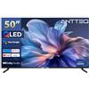 Antteq Q50 4K QLED Smart TV 50 Pollici (TV 127 cm) con HDR10, Bluetooth 5.0, Vocale Assistente, MEMC, Triple Tuner DVB-C/S/S2/T/T2, App Store, Wi-Fi 2.4 GHz/5 GHz