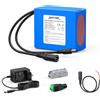 NASTIMA 5200mAh 57,72Wh 12V Batteria Ricaricabile Agli Ioni di Litio | Adatta per Fotocamere, Videocamere, Lettori MP3, Telecamere CCTV, Router, Radio, ecc. Include Caricabatterie e Connettore