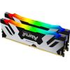 Kingston FURY Renegade DDR5 RGB Argento/Nero XMP 32GB (2x16GB) 7200MT/s CL38 DIMM Memoria Gaming per Computer Kit da 2 - KF572C38RSAK2-32