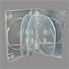 Vision Media® 1 custodia trasparente per DVD a 8 vie, dorso da 27 mm