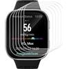 GIOPUEY Pellicola Protettiva per Amazfit Bip Max, [6 Pezzi] Flessibile TPU Schermo Protezione Pellicola [Extra-Sottile] [Anti-graffio] - Trasparente