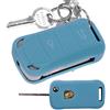 mt key Key Soft Case Cover per chiave auto Cover protettiva in silicone blu fluorescente per Porsche Cayenne 955 9PA 2002-2012