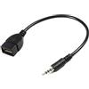 Walmeck Cavo Adattatore da AUX a USB da 3,5 Mm, Decodificatore HiFi con Riproduzione MP3 per Altoparlante Stereo per Auto, Altoparlante, Amplificatore