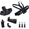 JINGXIN Set di bretelle e supporto per la testa, traspiranti, per GoPro Hero 12, 11, 10, 9, 8, 7, 6, 5, 4, Session, 3+, Max, AKASO, DJI Osmo Action Camera