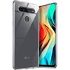 moex Aero Custodia Compatibile con LG K51S, Custodia in Silicone, Completamente Trasparente, Custodia Protettiva Ultra Sottile, Chiara, Crystal-Clear