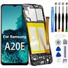 DTD Schermo di Ricambio per Samsug Galaxy A20e SM-A202F/DS LCD Display Touch Screen Digitizer assemblaggio Completo con Telaio, Set di Strumenti di Riparazione