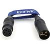 Eonvic Cavo di alimentazione a 3 pin XLR maschio a femmina 24 V DC per fotocamere (4 pin XLR femmina a 3 pin XLR maschio 20 cm)