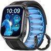 FOSMET S101 Smartwatch Uomo Pressione Sanguigna, Airbag, ECG, HRV, Nero | 2.09 AMOLED Frequenza Cardiaca, Sonno, SpO₂, Temperatura, Chiamate Bluetooth, SOS compatibile con iOS e Android