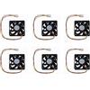 NJTHNTJR 6X Ventola DISSIPATORE RAFFREDAMENTO per PC 60X60 mm 12V