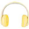 Picysa Cuffie Bluetooth Cuffie Wireless Pieghevoli Comode con Riduzione del Rumore per Telefono Portatile con Luce RGB (Gialla)