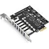 ELUTENG Scheda di espansione da PCIe a USB 3.2 Gen 2, 5 Gbps, 8 porte (2 di tipo C + 6 di tipo A), convertitore interno USB3 PCI Express per PC desktop, supporta Windows 11/10/8.1/8/7/XP/Vista