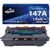 Superprint Cartuccia toner 147A (con chip), compatibile con HP 147A W1470A W1470X W1470X W1470X Toner Nero per Laserjet Enterprise M611 M612 MFP M634 M635 M636 serie (standard, 10500 pagine)