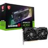 MSI GeForce RTX 4060 GAMING X 8G Scheda Grafica - RTX 4060 GPU, 8GB GDDR6 (17Gbps/128-bit), PCIe 4.0 - TWIN FROZR 9 (2 x TORX Fan 5.0), RGB - HDMI 2.1, DisplayPort 1.4a