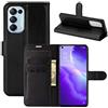Fertuo Cover per OPPO Find X3 Lite 5G, Custodia Portafoglio Cover a Libro in Pelle Flip Case con Silicone Bumper, Fibbia Magnetica, Porta Carte, Kickstand, per OPPO Find X3 Lite 5G, Nero