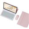 HLTOOP Custodia con Tastiera per Honor Pad X9a/X9 PRO 11,5 Pollici 2025, Tastiera Wireless Retroilluminata Rimovibile con Copertura Protettiva, Mouse Tablet,Rosa
