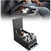 VEVOR Vano Organizer Bracciolo Auto SUV Sedile Posteriore Console Centrale Cassetta Porta Attrezzi Oggetti Portabicchiere Supporto per Telefono, per Monovolume Berlina SUV MPV, 435 x 250 x 230 mm