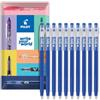 PILOT FriXion Ball Stick 07 - 0,7 mm - Penne gel cancellabili - Confezione da 10 in busta regalo (Blu)