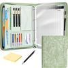 Leathario Cartella Portadocumenti A4 in Pelle PU Portablocchi Unisex | Organizer Multifunzione con Tasca per Tablet 13.3, Scomparti Interni, Chiusura Zip, Regalo Unisex per Uomo e Donna