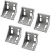SeeRaphee Set di Staffe Angolari Serie 6060 (5 Pezzi) - Connettori per Profilo in Alluminio in Lega di Alluminio con Scanalatura a T - Staffa a L in Alluminio per Accessori di Estrusione in Alluminio