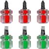 KSBBHDS Mini Cacciavite 6 Pezzi, Manico Corto, Cacciavite per Macchina Da Cucire, Croce, Taglio, Tascabile (Verde, Rosso)