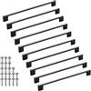 SOTECH 10 maniglie per mobili BLACKLINE XII BA 256 mm alluminio nero opaco (lunghezza 288 mm, larghezza 9 mm, altezza 28 mm) Maniglie per ante di armadi Maniglie ad arco