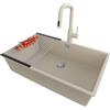 PRIMAGRAN Lavandino da Cucina Beige - London Slim, 76x47cm