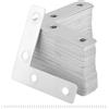 YIXNSW 40 connettori ad angolo piatto, 60 x 60 x 15 mm, in acciaio inox argentato, angolo in metallo 90 gradi, stabile, a forma di L, con viti per tavolo, sedia, armadio, finestra in legno
