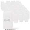Generic Falso polo Tappi Bianco compatibile con Vimar plana (40 PEZZI) | Compatibile con Vimar Plana, Supporti Inclusi, Frutti Elettrici, Installazione Facile