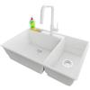 PRIMAGRAN Lavandino da Cucina al Mobile 80cm + Rubinetto, 78x53cm