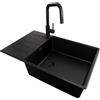 PRIMAGRAN Lavandino da Cucina Tutto Nero - Copenhagen Top, 78x50cm