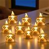 Behogan 24 lumini elettrici a LED, 3,6 x 5 cm, fiamma tremolante, realistiche, alimentate a batteria, candele senza fiamma per Halloween, San Valentino, matrimoni, decorazioni natalizie