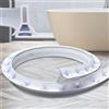 generic Barriera Anti-Acqua per Il Bagno, soglia per Doccia con Ventosa in Silicone - Barriera Anti-Acqua Pieghevole per la separazione tra Asciutto e Bagnato(150cm(59in))