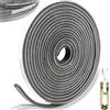 rietegio Nastro di tenuta autoadesivo, 9 mm (larghezza) x 5 mm (profondità), guarnizione per spazzole, autoadesiva, insetti, polvere e rumore, per porte scorrevoli, finestre e armadi (grigio)