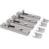 Fllyvly Chiavistello Piccolo in Metallo per Mobili, Pezzi, Chiusura Angolare, Barretta Scorrevole per Porte, 70 mm, Modello a Palla, Finitura Nichelata, Vite Visibile - per Armadi e Cassetti (4 pezzi)