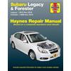Subaru Legacy (10-16) & Forester (09-16) Haynes Repair Manual (USA) (Tascabile)