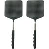 VACUBXBY 2 Pezzi Scacciamosche con Manico Lungo, Controllo dei Parassiti Manuale Scacciamosche,Colorato e Vivace, Paletta Mosche per Carichi Pesanti
