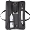 Blackstone 5481 - Kit di 5 utensili per griglia da tavolo, per esterni e interni, 2 spatole in acciaio inox, 1 pinza classica, bottiglia da spremere da 473 ml, 1 borsa per il trasporto, nero, argento,