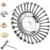Blytra Spazzola Decespugliatore, Spazzola per Decespugliatore Resistente, Attacco 25.4 mm universale, pulisce fessure viali, marciapiedi, rimuove erbe, muschio e ruggine - 200 mm