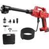 JOJOCY Idropulitrice senza fili compatibile con Milwaukee m18, 21000 giri/min, 69 bar, portatile, con ugello 6 in 1, per la pulizia di pavimenti, recinzioni e pareti dell'auto (rosso)