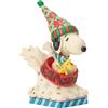 Enesco Peanuts Jim Shore Snoopy E Woodstock In Ciotola Per Cani Con Slitta Neve