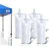 ABCCANOPY Set di pesi a baldacchino da 1,8 a 50,8 kg, sacchi di sabbia per tenda pop-up, sacchi per pesi per gazebo esterno, trampolino, pergola, bianco (senza sabbia)