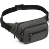 AIRCBC Marsupio Uomo&Donna Impermeabile con 5 Tasche e Cintura Regolabile