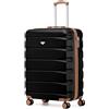 Flight Knight Valigia Media Leggera ABS Rigido 4 Ruote Approvata per oltre 100 Compagnie easyJet British Airways Ryanair Jet2 Emirates Bagaglio da Stiva Grande 25 Pollici