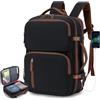 BAGZY Zaino da Cabina 40x30x15 cm Espandibile fino a 40x30x20 cm - Conforme a Ryanair, Wizz Air, British Airways, Air France, porta PC 15.6 Pollici, USB, Impermeabile, Leggero per Lavoro e Viaggi