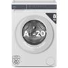 Candy Easy Pro Lavatrice 8 Kg, 1200 Giri, Classe A-20%, Bianca | Motore Inverter, Cicli Rapidi, 72 dB, AI Silent Motion, Smart Spray, Silenziosa, LxPxA 60x53x85 cm, EY 28SG8-S