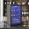 DecHome - Cantinetta Vino 24 Bottiglie 68L Range Temperatura 4-16 °C Ripiani in Acciaio Classe F Nero