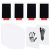 YPYMOD 4 Pcs Set Impronte Bimbi, Kit Impronta Mani e Piedi Neonati, Kit Impronta Cane, Sicuri Cuscinetto del Timbro Senza Tocco, Regalo Battesimo Bimbo(Nero)